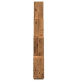 vidaXL Wandschap kubus 90x15x119,5 cm bewerkt hout oud houtkleurig