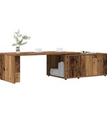 vidaXL Salontafel 150x50x35 cm bewerkt hout oud houtkleurig