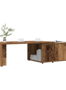 VidaXL Salontafel 150x50x35 cm bewerkt hout oud houtkleurig