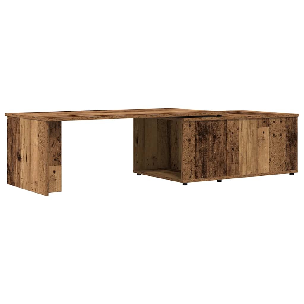 vidaXL Salontafel 150x50x35 cm bewerkt hout oud houtkleurig