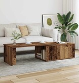 vidaXL Salontafel 150x50x35 cm bewerkt hout oud houtkleurig