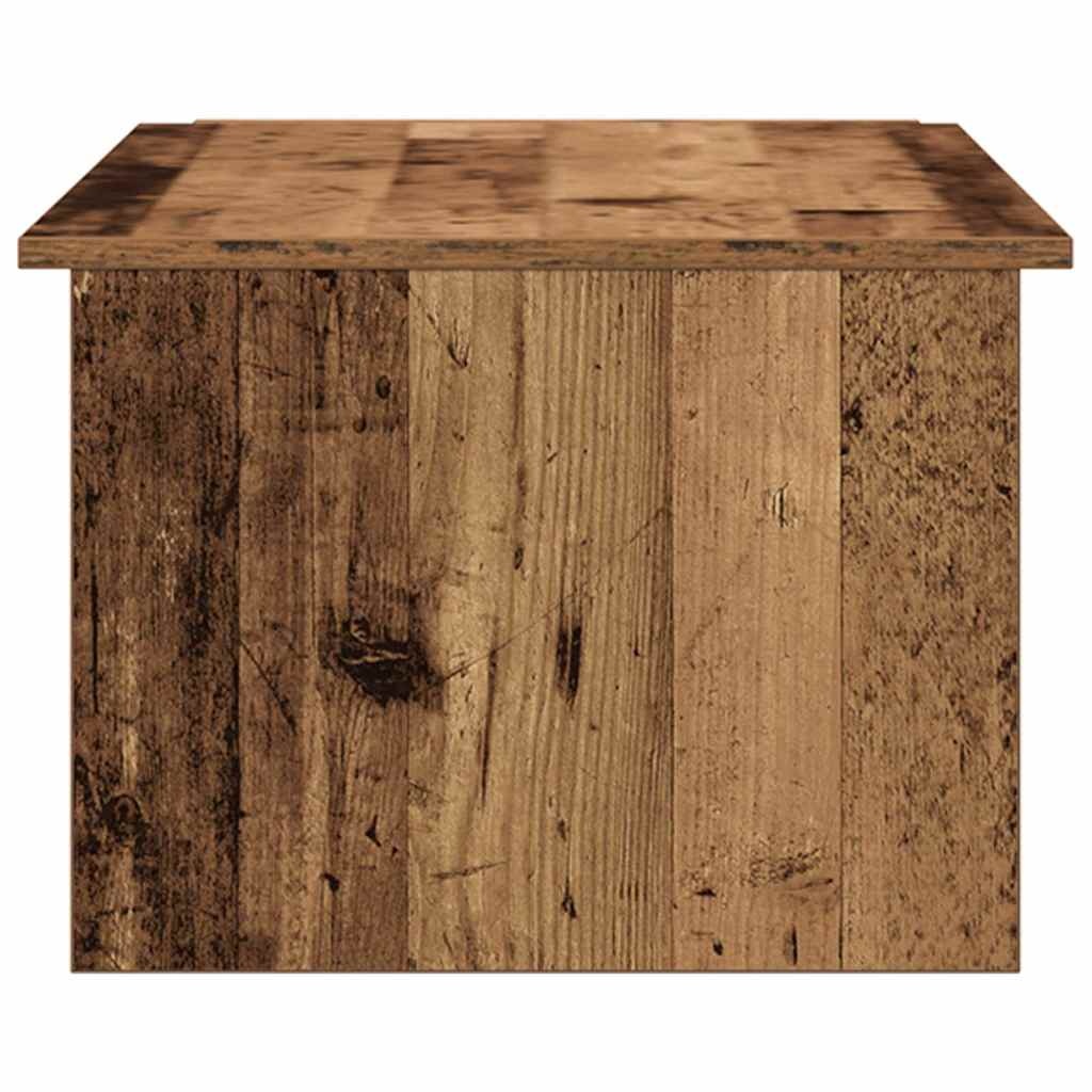 vidaXL Salontafel 150x50x35 cm bewerkt hout oud houtkleurig
