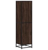 vidaXL Hoge kast 35,5x35x139 cm bewerkt hout en metaal bruin eiken