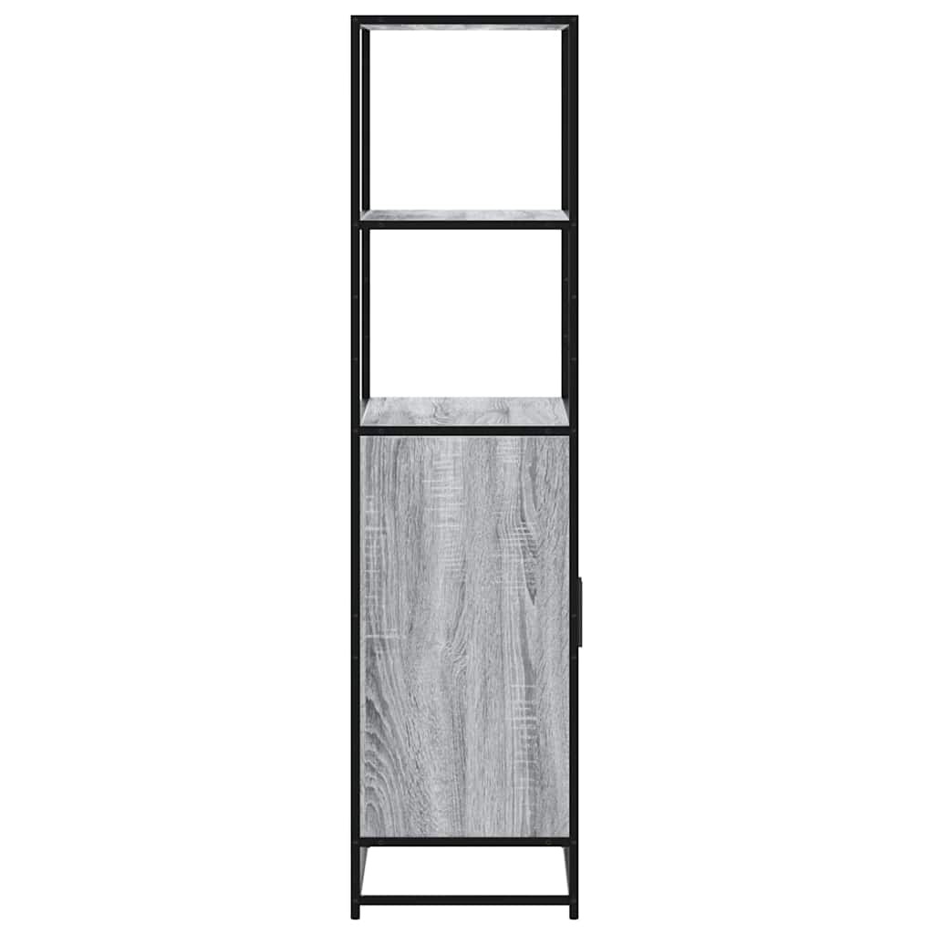 vidaXL Hoge kast 68x35x139cm bewerkt hout en metaal grijs sonoma eiken