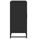vidaXL Dressoir 68x35x76 cm bewerkt hout en metaal zwart