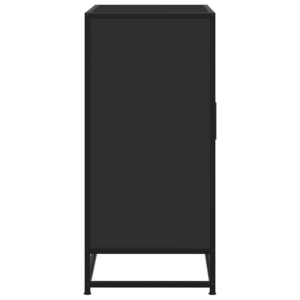 vidaXL Dressoir 68x35x76 cm bewerkt hout en metaal zwart