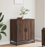 vidaXL Dressoir 68x35x76 cm bewerkt hout en metaal bruin eikenkleur