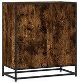 vidaXL Dressoir 68x35x76 cm bewerkt hout en metaal gerookt eiken