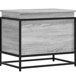 vidaXL Opbergbox met deksel 60x40x51,5 cm bewerkt hout grijs sonoma