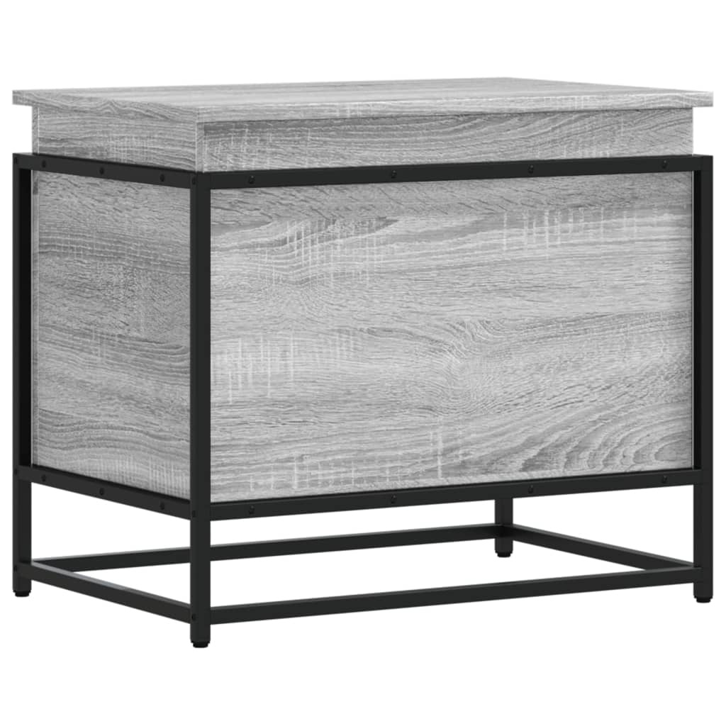 vidaXL Opbergbox met deksel 60x40x51,5 cm bewerkt hout grijs sonoma