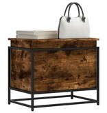 vidaXL Opbergbox met deksel 60x40x51,5 cm bewerkt hout gerookt eiken