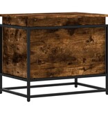 vidaXL Opbergbox met deksel 60x40x51,5 cm bewerkt hout gerookt eiken