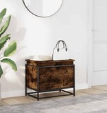 vidaXL Opbergbox met deksel 60x40x51,5 cm bewerkt hout gerookt eiken
