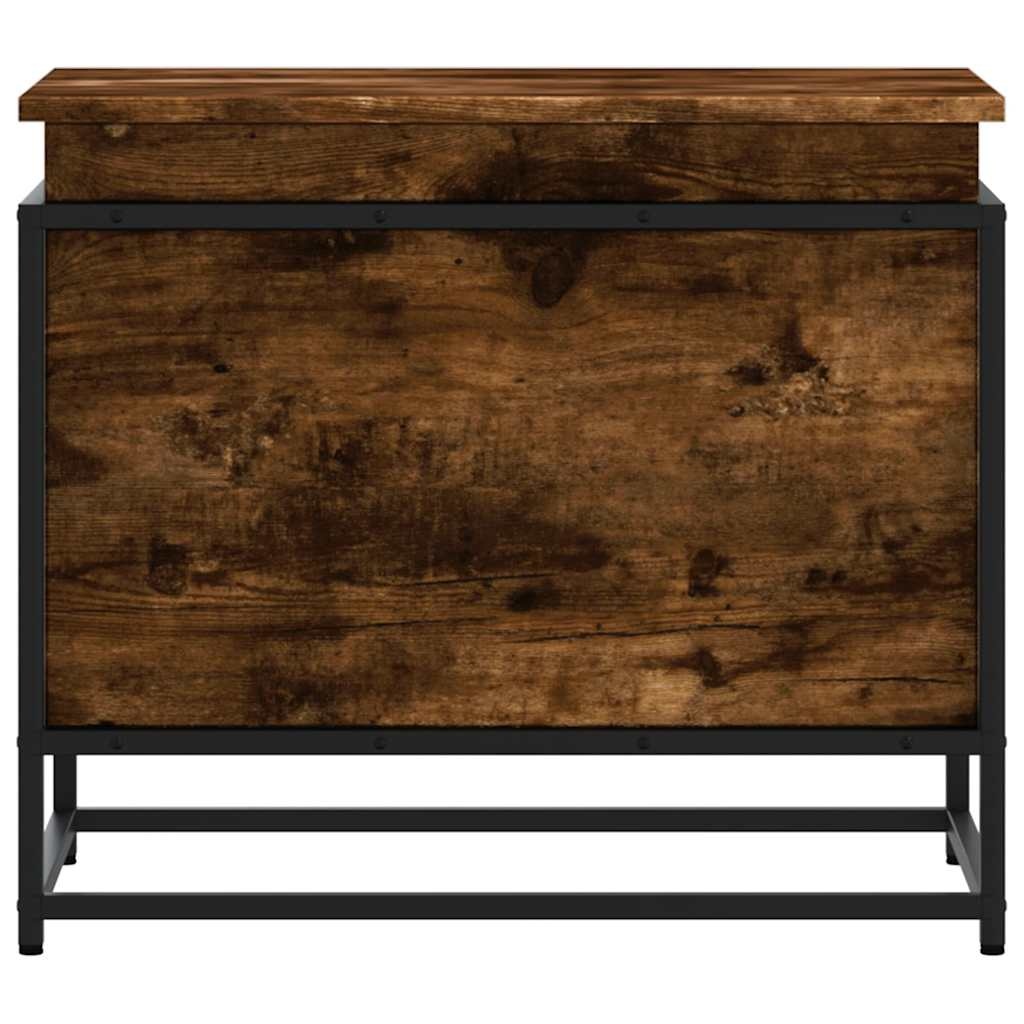 vidaXL Opbergbox met deksel 60x40x51,5 cm bewerkt hout gerookt eiken