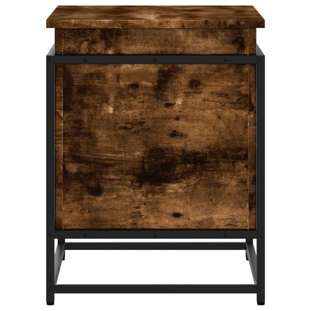 vidaXL Opbergbox met deksel 60x40x51,5 cm bewerkt hout gerookt eiken
