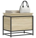vidaXL Opbergbox met deksel 60x40x51,5 cm bewerkt hout sonoma eiken