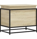 vidaXL Opbergbox met deksel 60x40x51,5 cm bewerkt hout sonoma eiken