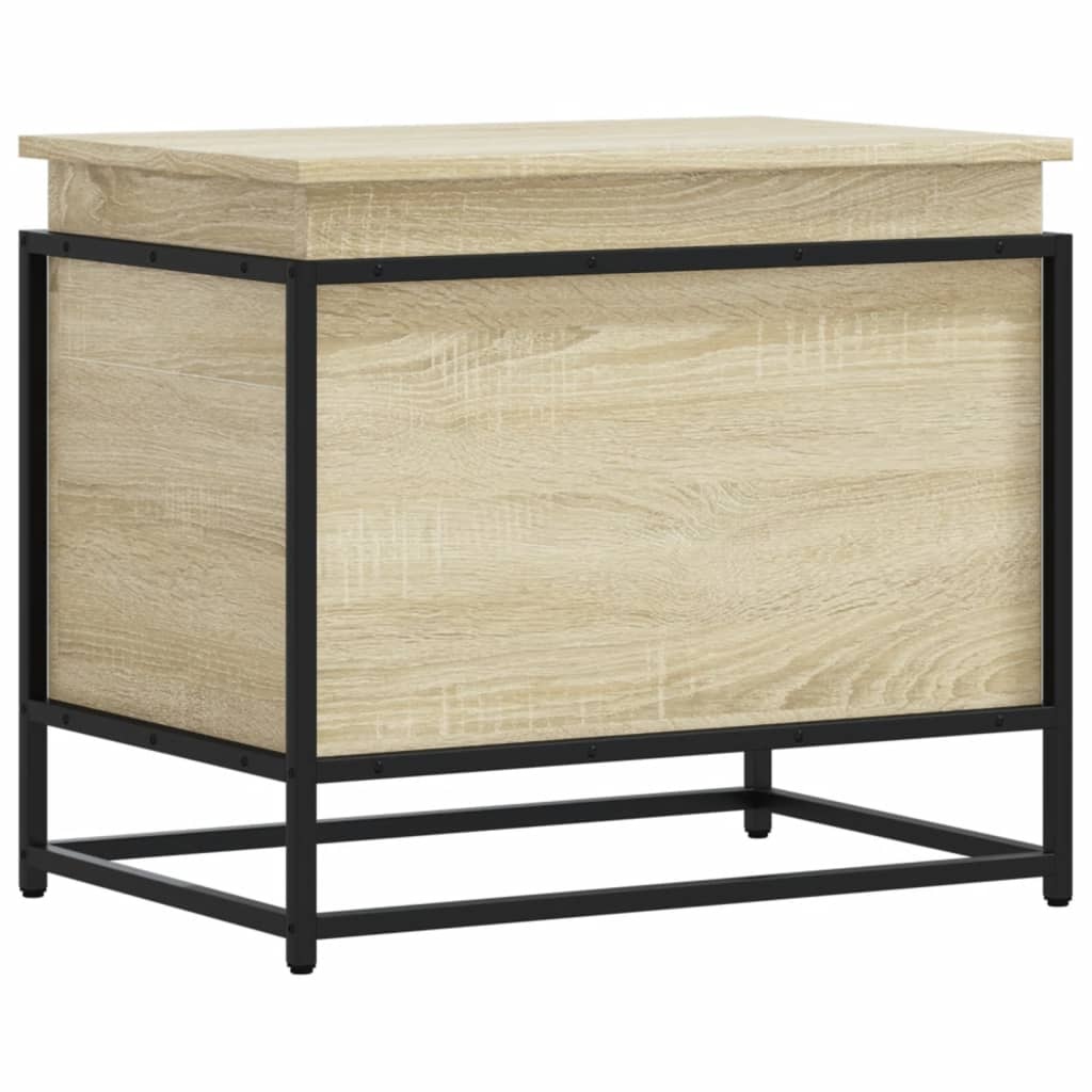 vidaXL Opbergbox met deksel 60x40x51,5 cm bewerkt hout sonoma eiken