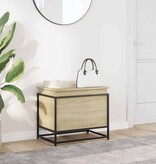 vidaXL Opbergbox met deksel 60x40x51,5 cm bewerkt hout sonoma eiken