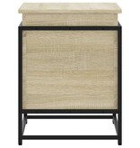 vidaXL Opbergbox met deksel 60x40x51,5 cm bewerkt hout sonoma eiken