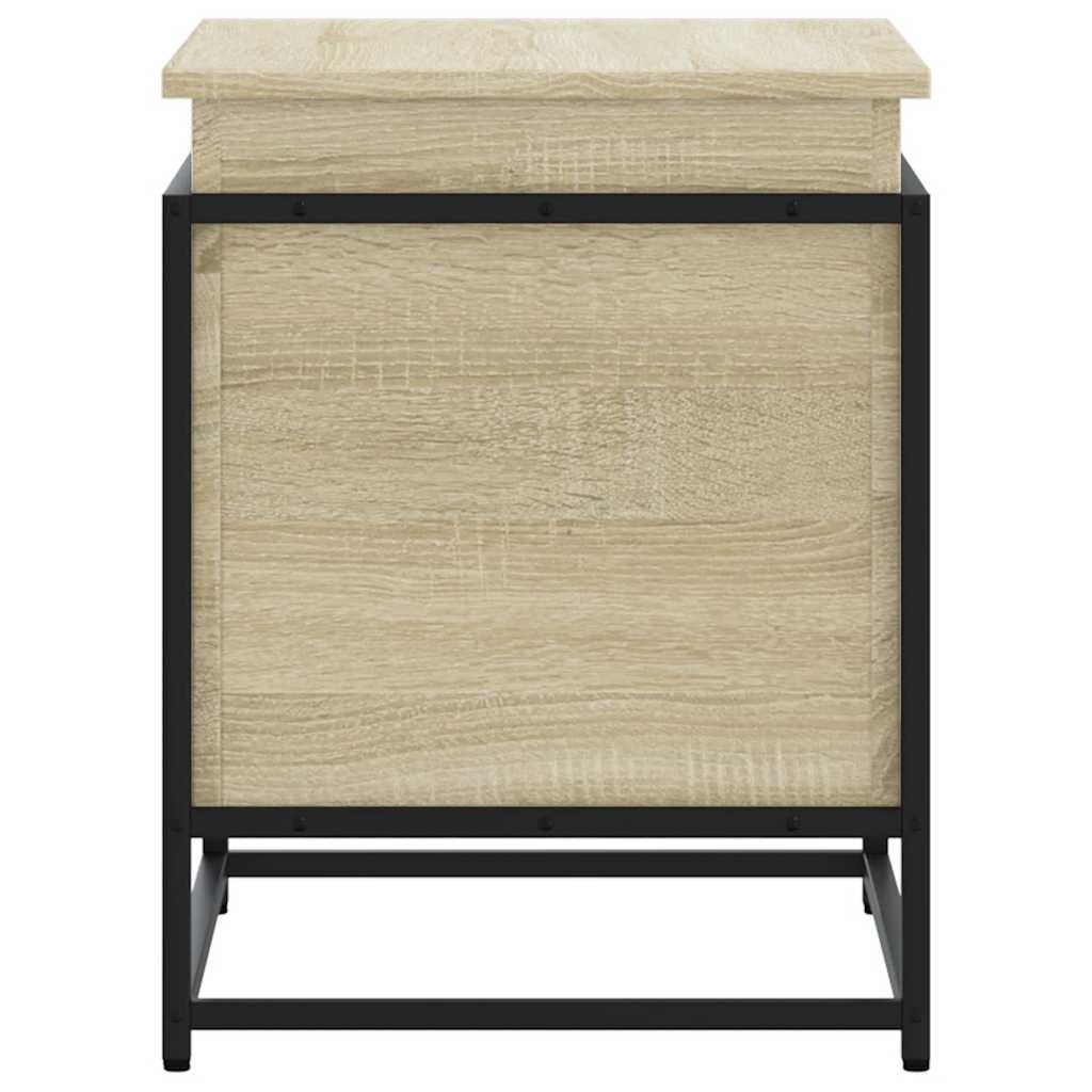 vidaXL Opbergbox met deksel 60x40x51,5 cm bewerkt hout sonoma eiken