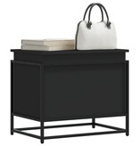 vidaXL Opbergbox met deksel 60x40x51,5 cm bewerkt hout zwart