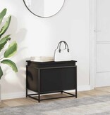 vidaXL Opbergbox met deksel 60x40x51,5 cm bewerkt hout zwart