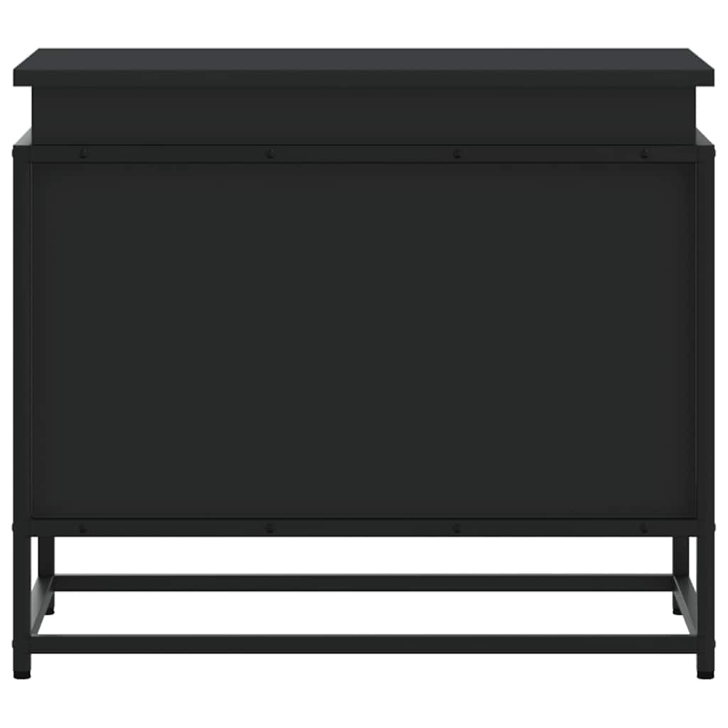 vidaXL Opbergbox met deksel 60x40x51,5 cm bewerkt hout zwart