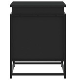 vidaXL Opbergbox met deksel 60x40x51,5 cm bewerkt hout zwart