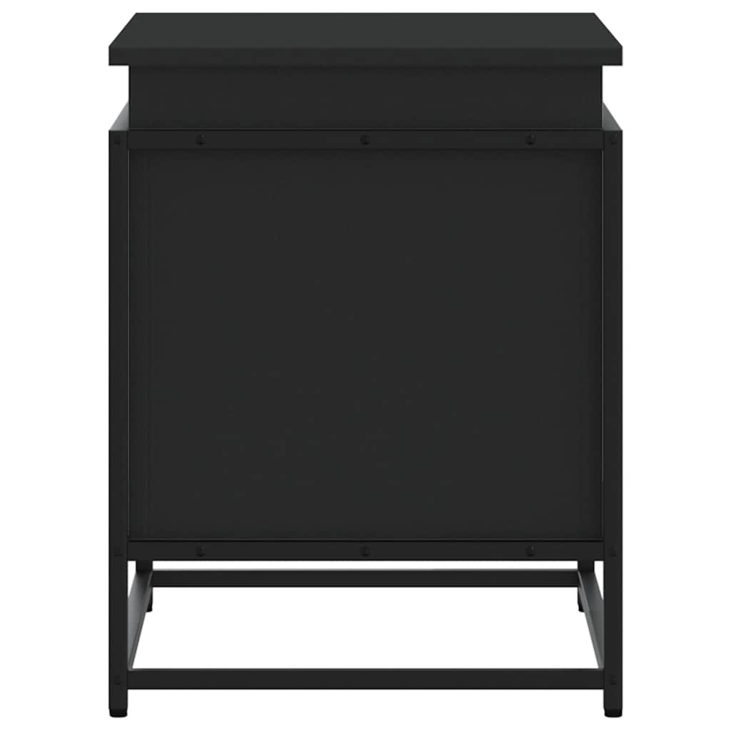 vidaXL Opbergbox met deksel 60x40x51,5 cm bewerkt hout zwart