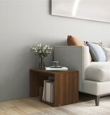 vidaXL Bijzettafel 59x36x38 cm bewerkt hout bruin eikenkleur