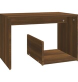 vidaXL Bijzettafel 59x36x38 cm bewerkt hout bruin eikenkleur
