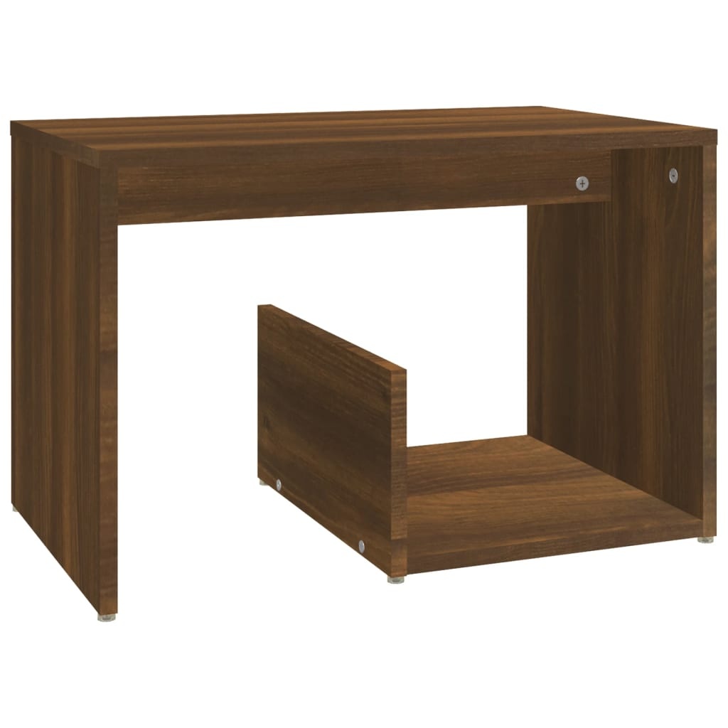 vidaXL Bijzettafel 59x36x38 cm bewerkt hout bruin eikenkleur