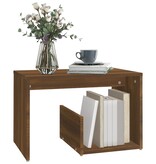 vidaXL Bijzettafel 59x36x38 cm bewerkt hout bruin eikenkleur