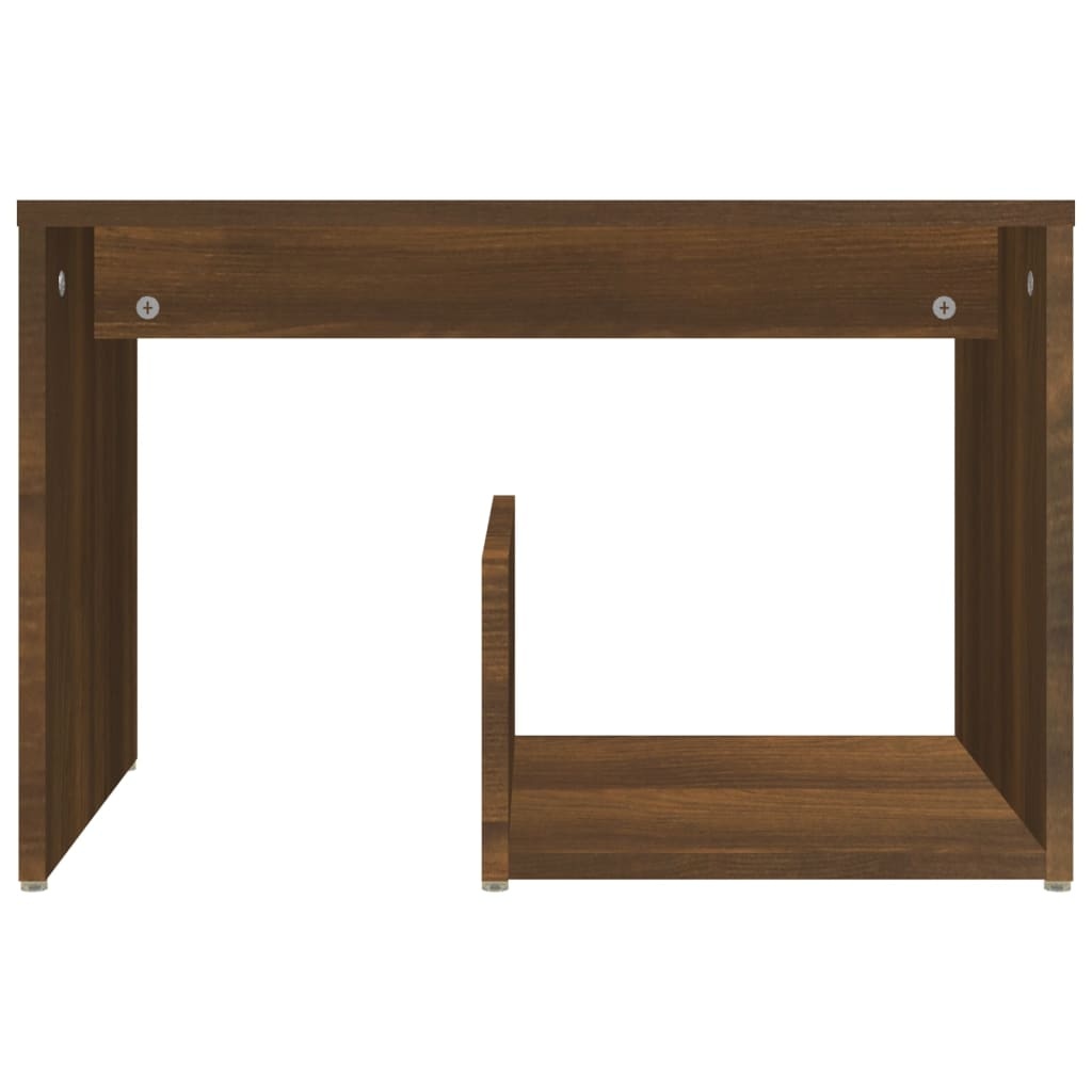 vidaXL Bijzettafel 59x36x38 cm bewerkt hout bruin eikenkleur
