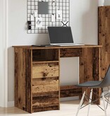 vidaXL Bureau 102x50x75 cm bewerkt hout oud houtkleurig