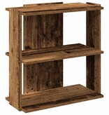 vidaXL Boekenkast 3-laags 60x30x60 cm bewerkt hout oud houtkleur