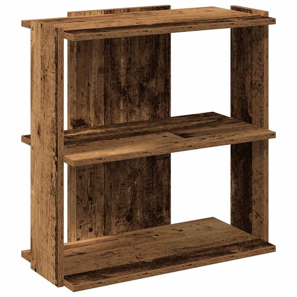 vidaXL Boekenkast 3-laags 60x30x60 cm bewerkt hout oud houtkleur