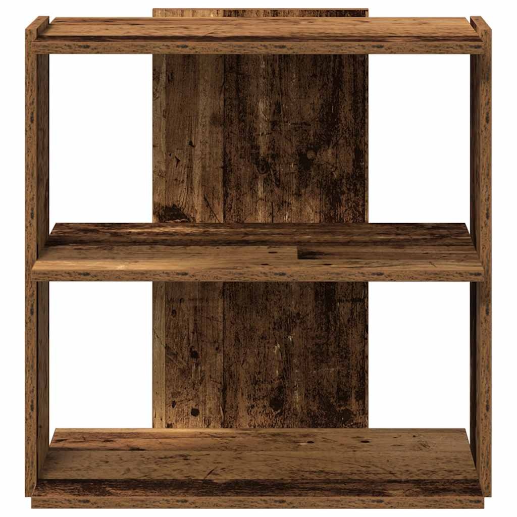 vidaXL Boekenkast 3-laags 60x30x60 cm bewerkt hout oud houtkleur