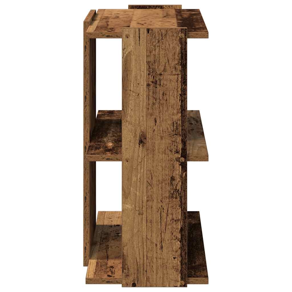 vidaXL Boekenkast 3-laags 60x30x60 cm bewerkt hout oud houtkleur