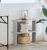 vidaXL Boekenkast 3-laags 60x30x60 cm bewerkt hout grijs sonoma eiken