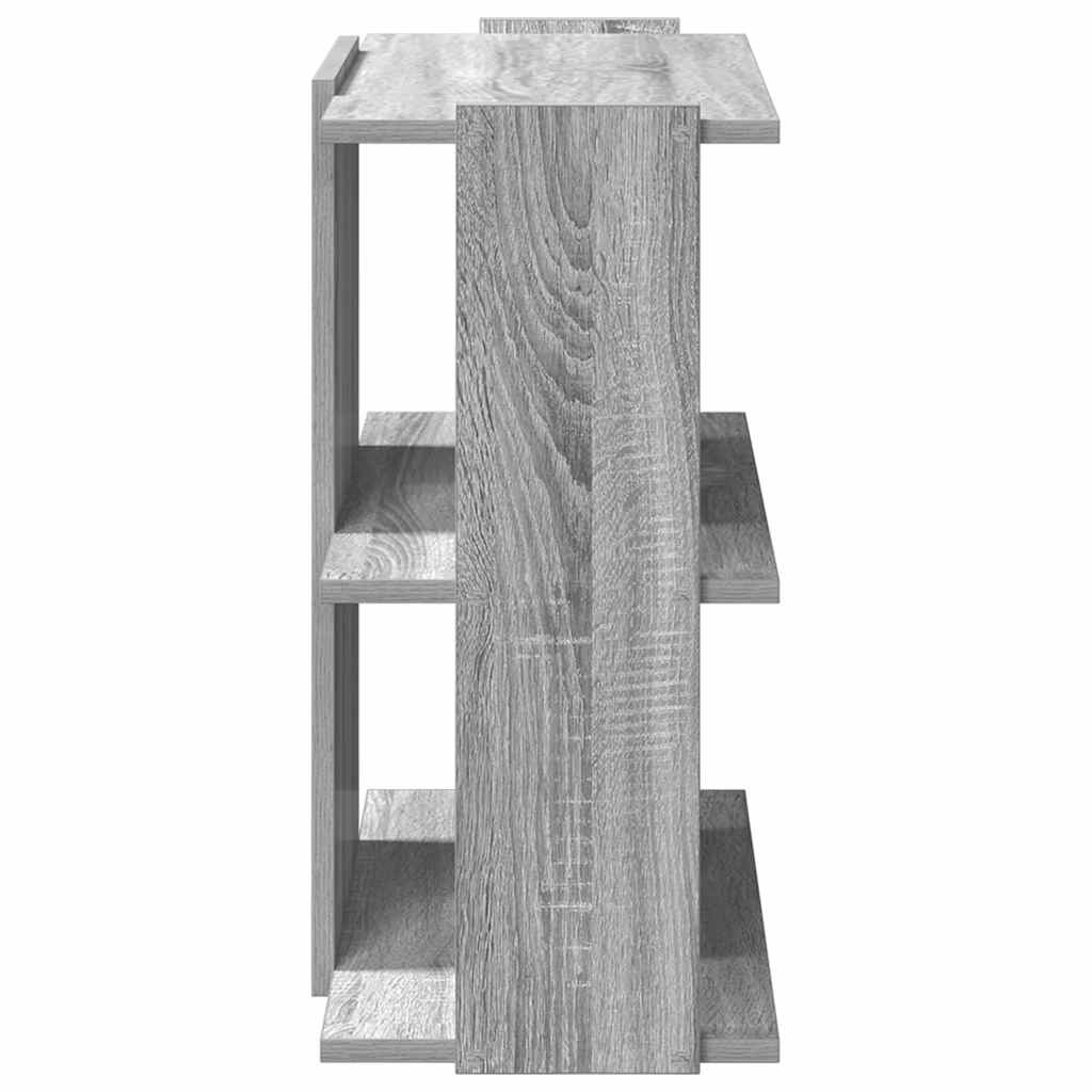 vidaXL Boekenkast 3-laags 60x30x60 cm bewerkt hout grijs sonoma eiken