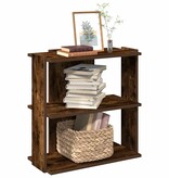 vidaXL Boekenkast 3-laags 60x30x60 cm bewerkt hout gerookt eikenkleur