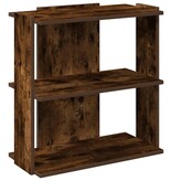 vidaXL Boekenkast 3-laags 60x30x60 cm bewerkt hout gerookt eikenkleur