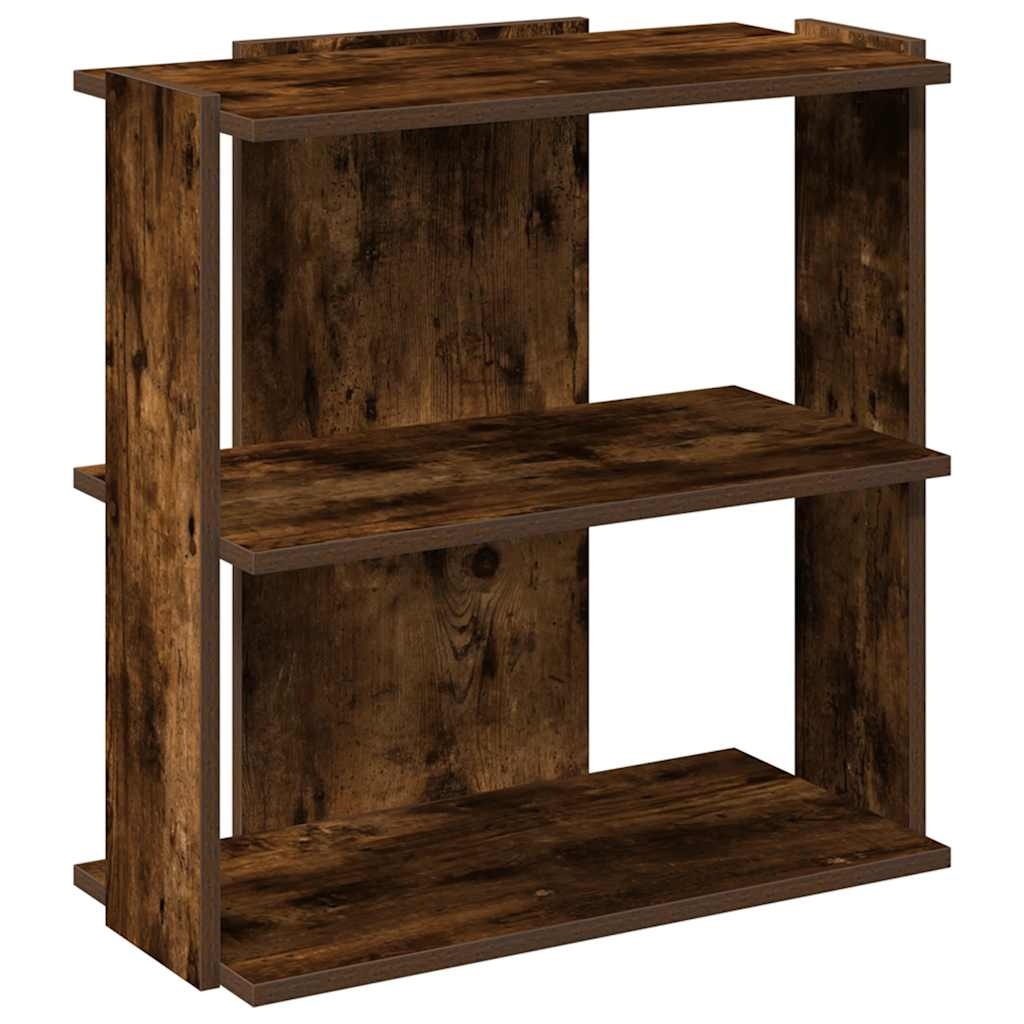 vidaXL Boekenkast 3-laags 60x30x60 cm bewerkt hout gerookt eikenkleur