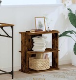 vidaXL Boekenkast 3-laags 60x30x60 cm bewerkt hout gerookt eikenkleur