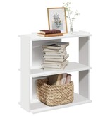 vidaXL Boekenkast 3-laags 60x30x60 cm bewerkt hout wit
