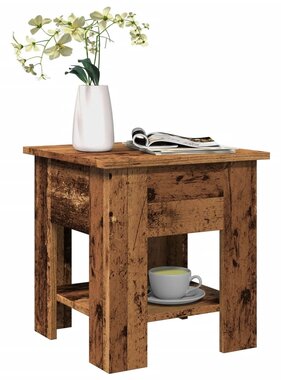 VidaXL Salontafel 40x40x42 cm bewerkt hout oud houtkleurig