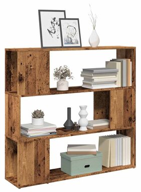VidaXL Boekenkast/kamerscherm 100x24x94 cm oud houtkleurig