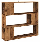 vidaXL Boekenkast/kamerscherm 100x24x94 cm oud houtkleurig